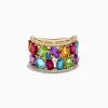 Effy Jewelry Mosaic 14K Yellow Gold Multi Gemstone and Diamond Ring | Rings