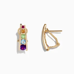 Effy Jewelry Mosaic 14K Yellow Gold Multi Gemstone Earrings, 1.40 TCW | Earrings