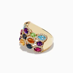 Effy Jewelry Mosaic 14K Yellow Gold Multi Gemstone Ring | Rings