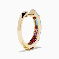 Effy Jewelry Mosaic 14K Yellow Gold Multi Color Gemstone and Diamond Earrings | Earrings