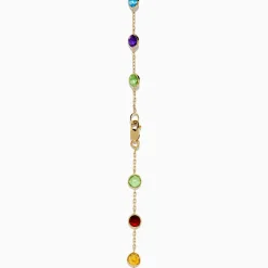 Effy Jewelry Mosaic 14K Yellow Gold Multi Color Gemstone and Diamond Necklace | Necklaces & Pendants