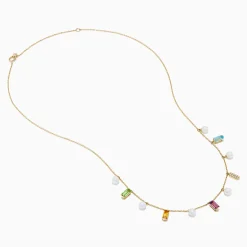 Effy Jewelry Mosaic 14K Yellow Multi Color Gemstone Freshwater Pearl and Diamond Necklace | Necklaces & Pendants