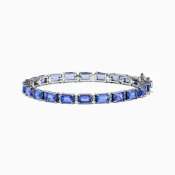 Effy Jewelry Nahla 925 Silver Tanzanite and Diamond Tennis Bracelet | Bracelets