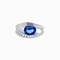 Effy Jewelry Nahla 14K White Gold Floating Tanzanite and Diamond Ring | Rings