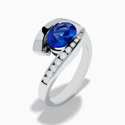 Effy Jewelry Nahla 14K White Gold Floating Tanzanite and Diamond Ring | Rings