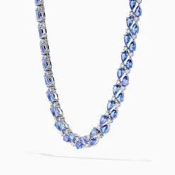 Effy Jewelry Nahla 14K White Gold Tanzanite and Diamond Necklace | Necklaces & Pendants