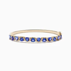 Effy Jewelry Nahla 14K Yellow Gold Tanzanite and Diamond Bangle | Bracelets