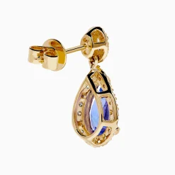 Effy Jewelry Nahla 14K Yellow Gold Tanzanite and Diamond Drop Earrings | Earrings