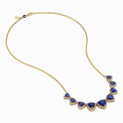 Effy Jewelry Nahla 14K Yellow Gold Trillion Tanzanite and Diamond Necklace | Necklaces & Pendants