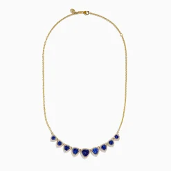 Effy Jewelry Nahla 14K Yellow Gold Trillion Tanzanite and Diamond Necklace | Necklaces & Pendants