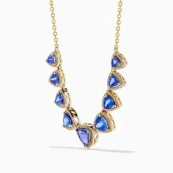 Effy Jewelry Nahla 14K Yellow Gold Trillion Tanzanite and Diamond Necklace | Necklaces & Pendants