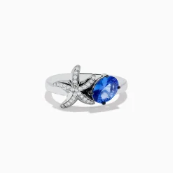 Effy Jewelry Nahla Siri 925 Silver Tanzanite and Diamond Starfish Ring | Rings