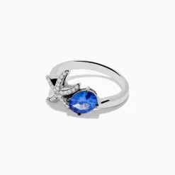 Effy Jewelry Nahla Siri 925 Silver Tanzanite and Diamond Starfish Ring | Rings