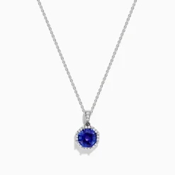 Effy Jewelry Nahla Siri 14K Gold Octagon Cut Tanzanite and Diamond Pendant | Necklaces & Pendants