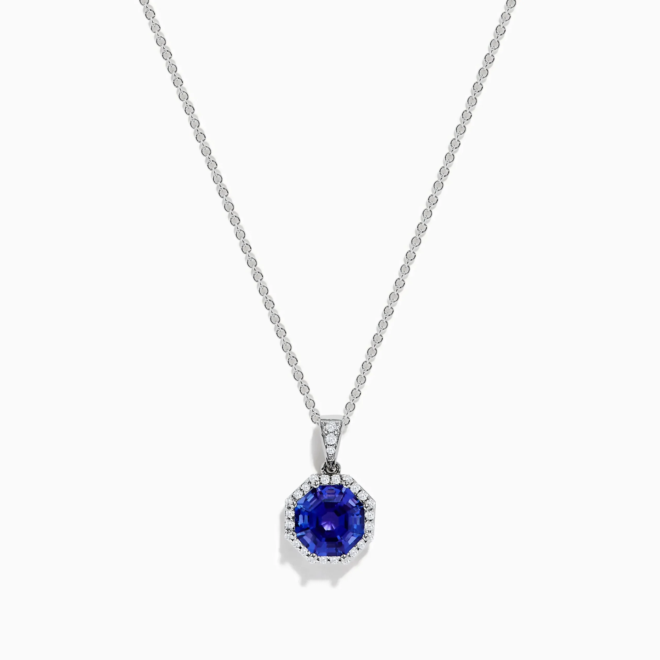 Effy Jewelry Nahla Siri 14K Gold Octagon Cut Tanzanite and Diamond Pendant | Necklaces & Pendants