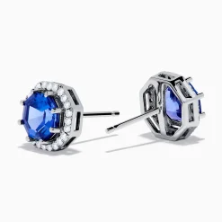 Effy Jewelry Nahla Siri 14K Gold Octagon Cut Tanzanite and Diamond Earrngs | Earrings