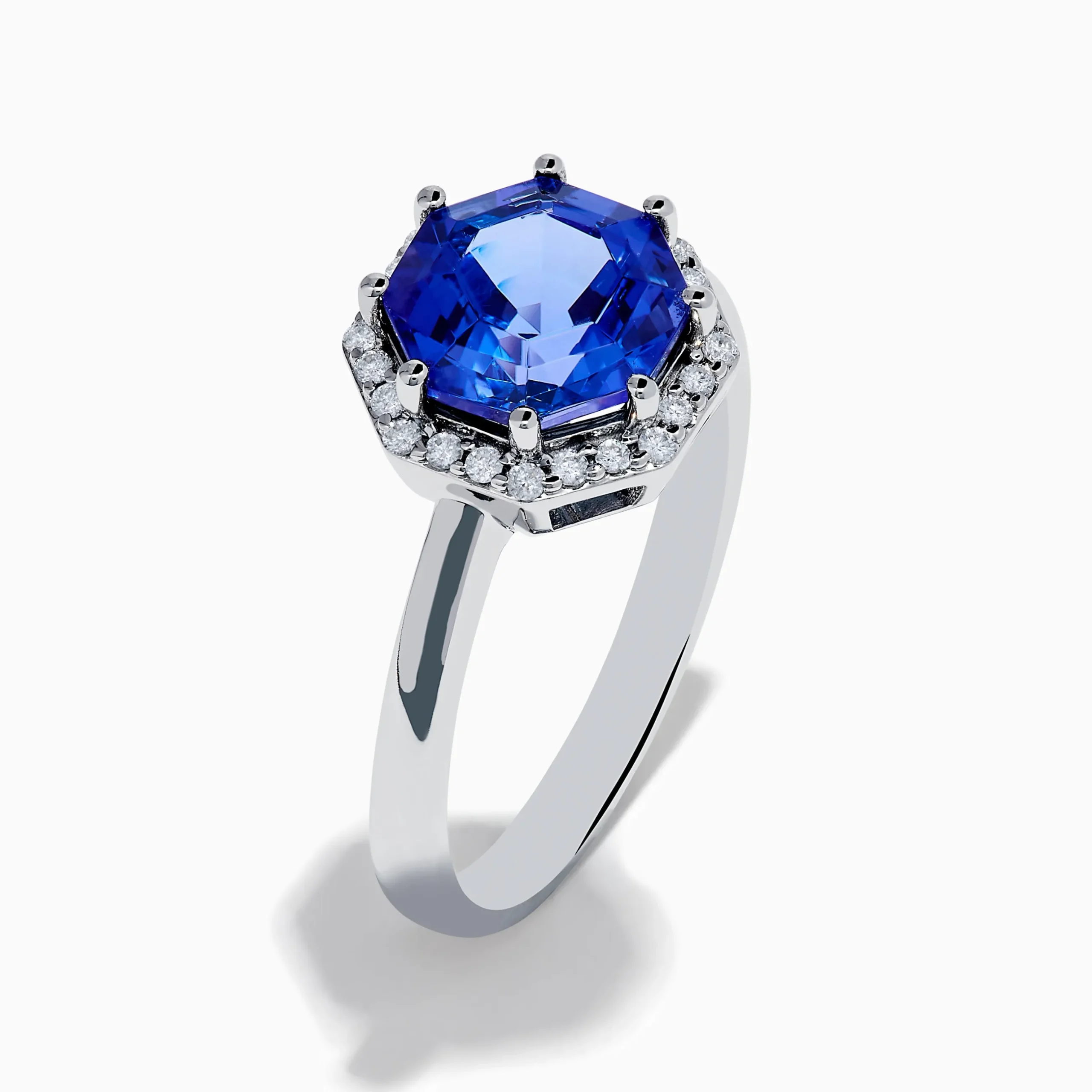 Effy Jewelry Nahla Siri 14K Gold Octagon Cut Tanzanite and Diamond Ring | Rings