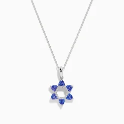 BH Multi Nahla Siri 14k Gold Tanzanite and Diamond Star of David Pendant | Necklaces & Pendants