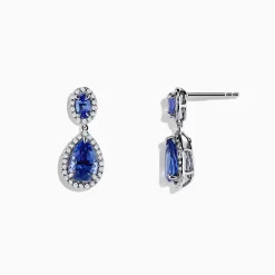 BH Multi Nahla Siri 14K Gold Tanzanite and Diamond Earrings, 2.90 TCW | Earrings
