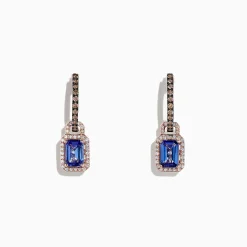 Effy Jewelry Nahla Siri 14K Rose Gold Tanzanite and Diamond Earrings, 2.22 TCW | Earrings