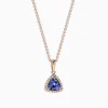 BH Multi Nahla Siri 14K Rose Gold Tanzanite u0026 Diamond Pendant, 0.72 TCW | Necklaces & Pendants