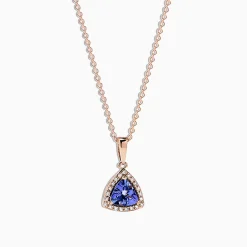 BH Multi Nahla Siri 14K Rose Gold Tanzanite u0026 Diamond Pendant, 0.72 TCW | Necklaces & Pendants