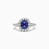 Effy Jewelry Nahla Siri 14K Two Tone Gold Emerald Cut Tanzanite and Diamond Ring, 2.32 TCW | Rings