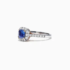 Effy Jewelry Nahla Siri 14K Two Tone Gold Tanzanite u0026 Diamond Ring, 1.45 TCW | Rings