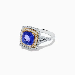 Effy Jewelry Nahla Siri 14K Two Tone Gold Gold Tanzanite and Diamond Ring | Rings