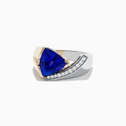 Effy Jewelry Nahla Siri 14K Two-Tone Gold Tanzanite and Diamond Ring | Rings