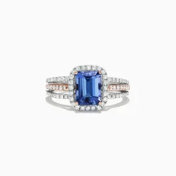 Effy Jewelry Nahla Siri 14K White and Rose Gold Tanzanite and Diamond Ring, 1.80 TCW | Rings