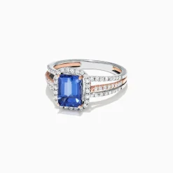 Effy Jewelry Nahla Siri 14K White and Rose Gold Tanzanite and Diamond Ring, 1.80 TCW | Rings
