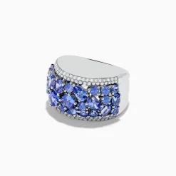 Effy Jewelry Nahla Siri 14K White Gold Diamond and Tanzanite Ring | Rings