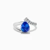 Effy Jewelry Nahla Siri 14K White Gold Floating Tanzanite and Diamond Ring | Rings