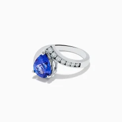 Effy Jewelry Nahla Siri 14K White Gold Floating Tanzanite and Diamond Ring | Rings
