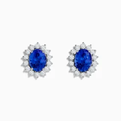 Effy Jewelry Nahla Siri 14K White Gold Tanzanite and Diamond Earrings | Earrings