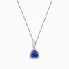 Effy Jewelry Nahla Siri 14K White Gold Tanzanite and Diamond Trillion Pendant, 0.72 TCW | Necklaces & Pendants