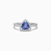 Effy Jewelry Nahla Siri 14K White Gold Trillion Tanzanite and Diamond Ring, 0.96 TCW | Rings