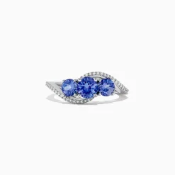 BH Multi Nahla Siri 14K White Gold Tanzanite and Diamond Ring, 1.63 TCW | Rings