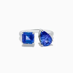 Effy Jewelry Nahla Siri 14K White Gold Tanzanite and Diamond Toi Et Moi Ring | Rings