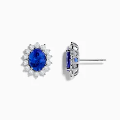 Effy Jewelry Nahla Siri 14K White Gold Tanzanite and Diamond Earrings | Earrings