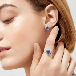 Effy Jewelry Nahla Siri 14K White Gold Tanzanite and Diamond Heart Ring, 2.38 TCW | Rings