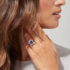 BH Multi Nahla Siri 14K White Gold Tanzanite and Diamond Ring, 5.03 TCW | Rings