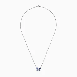 Effy Jewelry Nahla Siri 14K White Gold Tanzanite and Diamond Butterfly Necklace, 1.24 TCW | Necklaces & Pendants