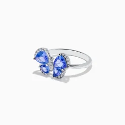 Effy Jewelry Nahla Siri 14K White Gold Tanzanite and Diamond Butterfly Ring | Rings