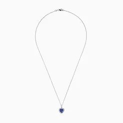 Effy Jewelry Nahla Siri 14K White Gold Tanzanite and Diamond Heart Pendant, 2.32 TCW | Necklaces & Pendants