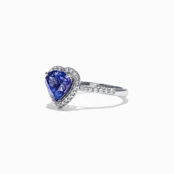Effy Jewelry Nahla Siri 14K White Gold Tanzanite and Diamond Heart Ring, 2.38 TCW | Rings