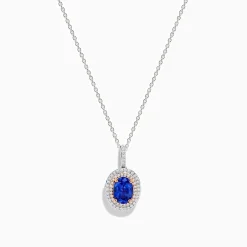Effy Jewelry Nahla Siri 14K White u0026 Rose Gold Tanzanite and Diamond Pendant | Necklaces & Pendants