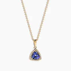 Effy Jewelry Nahla Siri 14K Yellow Gold Tanzanite u0026 Diamond Pendant, 0.72 TCW | Necklaces & Pendants