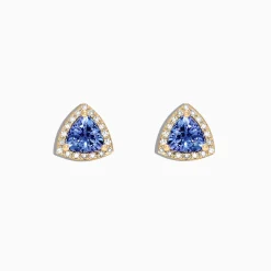 Effy Jewelry Nahla Siri 14K Yellow Gold Tanzanite and Diamond Stud Earrings, 1.19 TCW | Earrings